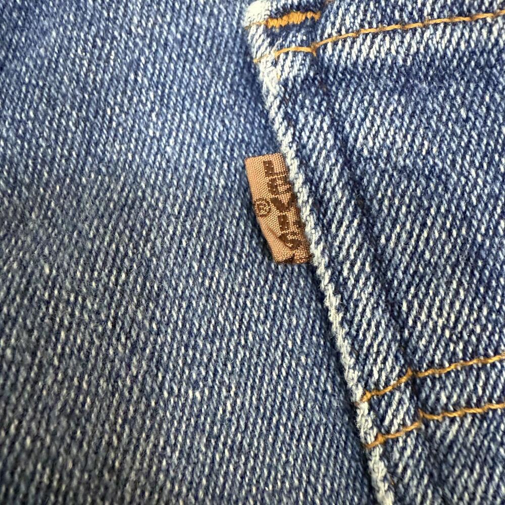 Vintage Levi's Action Jeans Straight Fit Blue Mens 34W 28L Brown‎ Tab - Picture 7 of 8